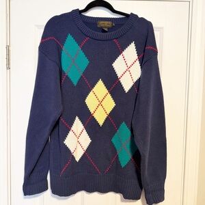 Eddie Bauer vintage Argyle style sweater.